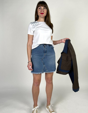 Короткая джинсовая юбка итальянского бренда Dixie