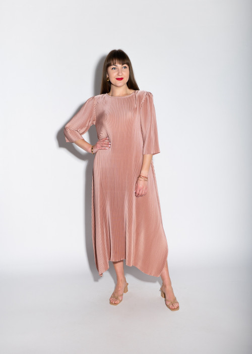 Платье плиссе нежно розового  цвета итальянского бренда No-Na