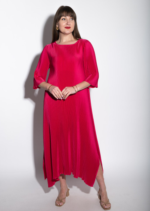Яскрава сукня пліссе кольору фуксія італійського брендуaNo-Na