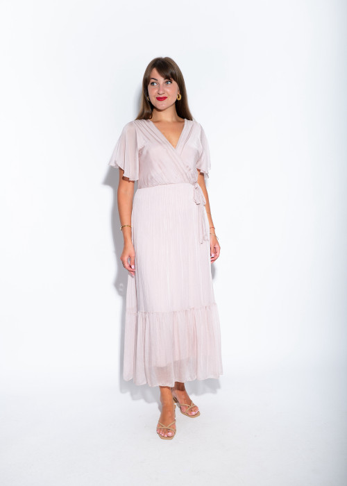 Нежно розовое шелковое платье итальянского бренда  Joleen