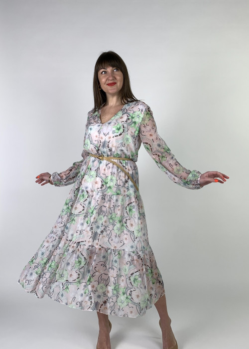 Легкое платье с цветочным принтом итальянского бренда Joleen