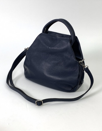 Синя шкіряна сумка італійського бренду Dixie