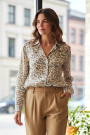 Блуза с люрексной нитью и принтом No-Na