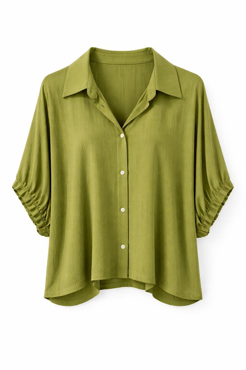 Лёгкая рубашка оливкового оттенка Motel