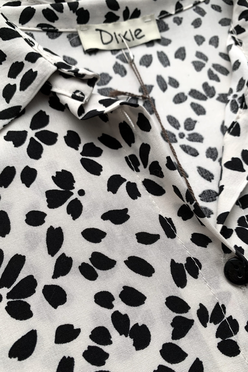 Блуза из вискозы с чёрно-белым принтом Dixie