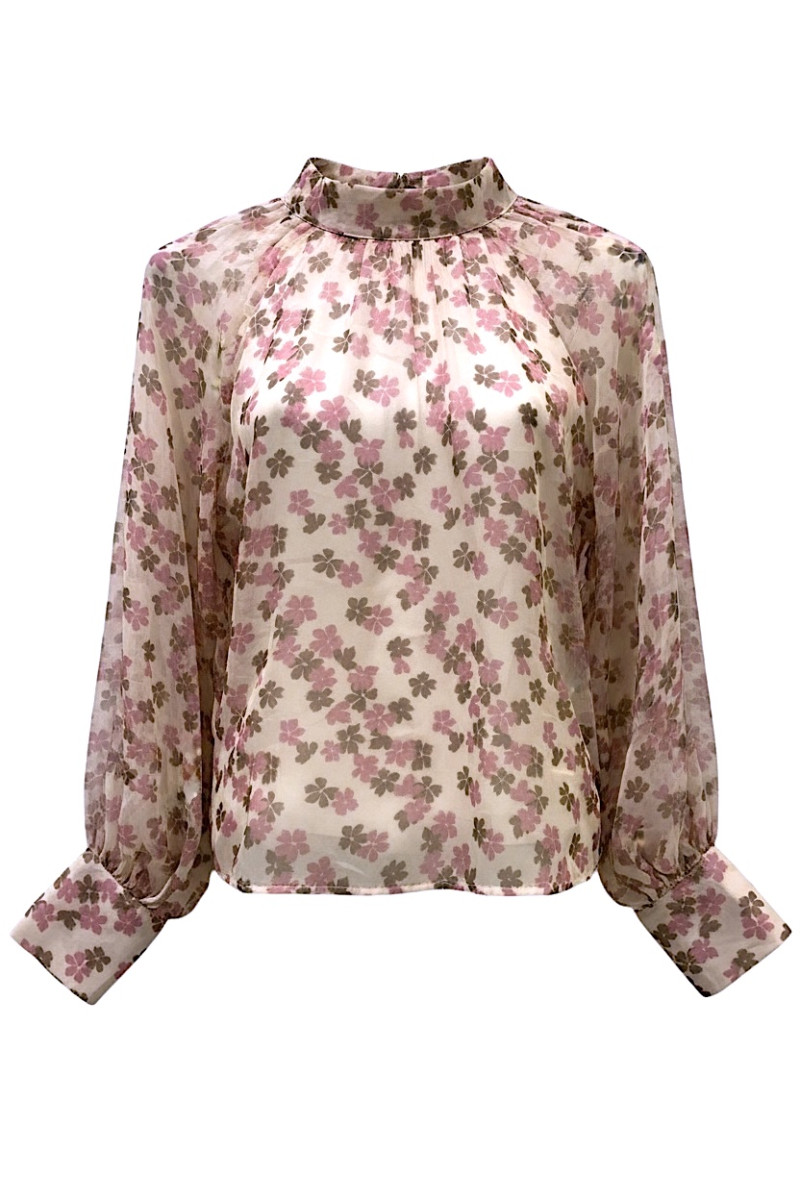 Блуза из вискозы с нежным цветочным принтом Dixie