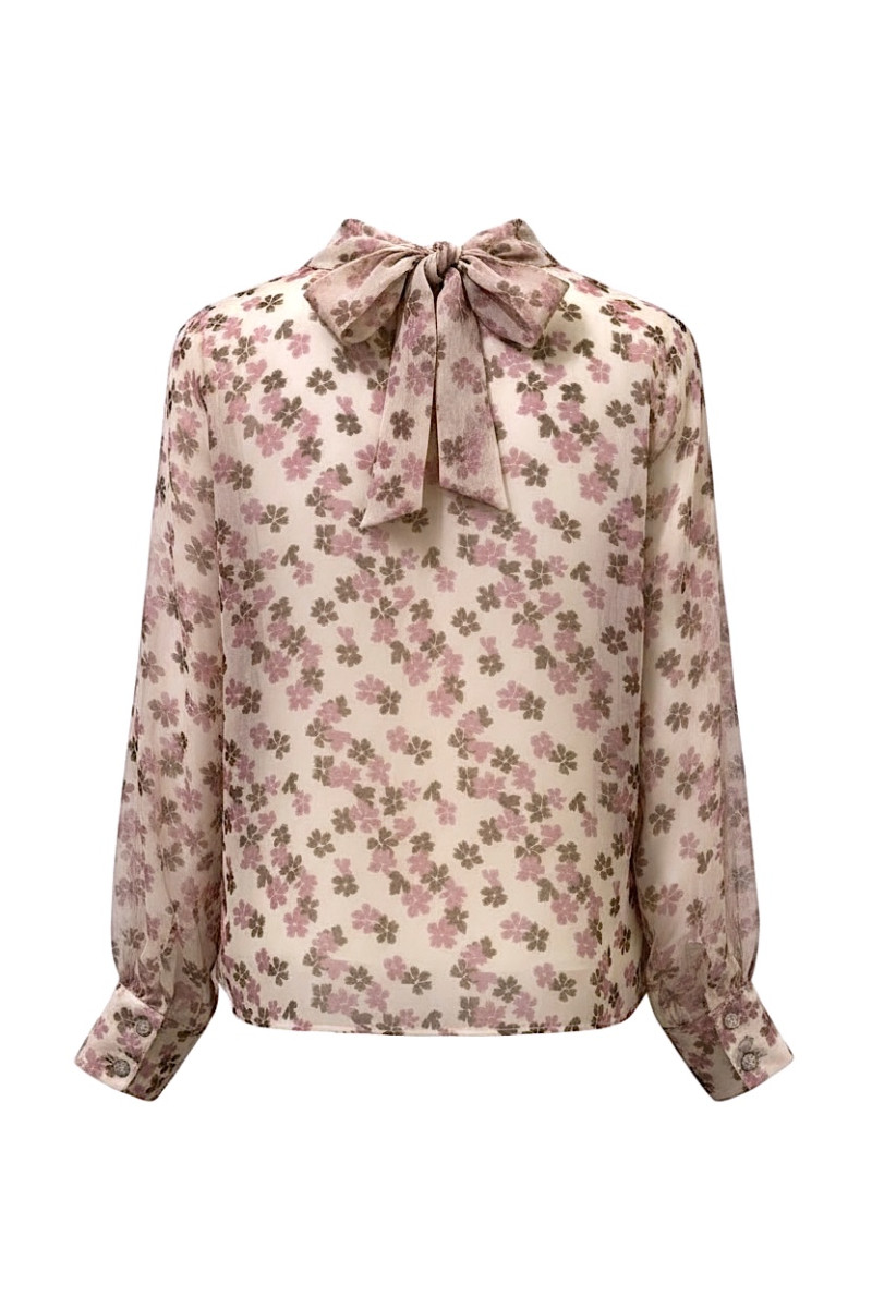 Блуза из вискозы с нежным цветочным принтом Dixie
