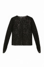 Чорна мереживна блуза з довгим рукавом Motel