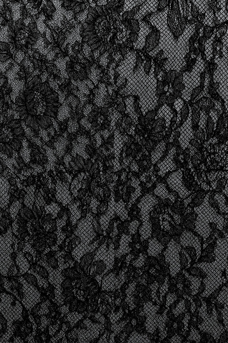 Чорна мереживна блуза з довгим рукавом Motel