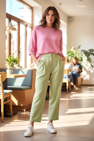 Хлопковый джемпер в нежно‑розовом оттенке Joleen