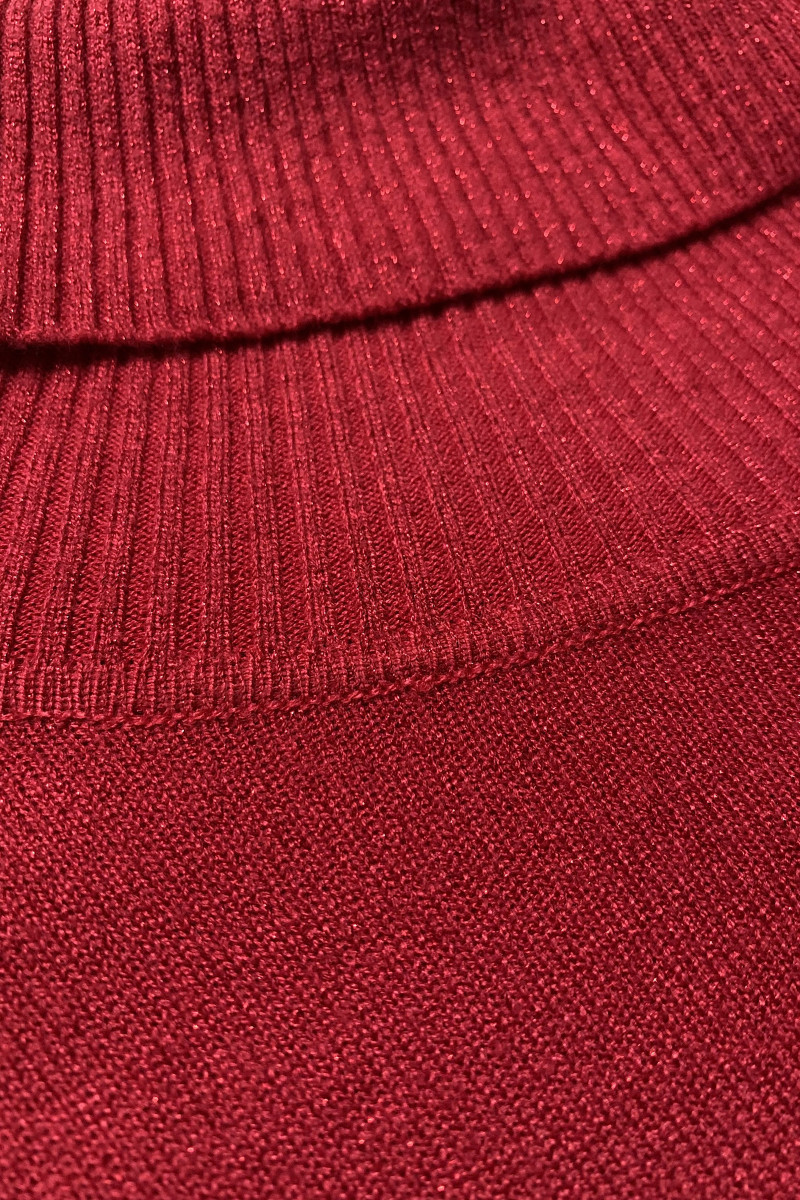 Красный джемпер из вискозы с люрексом J-Clair