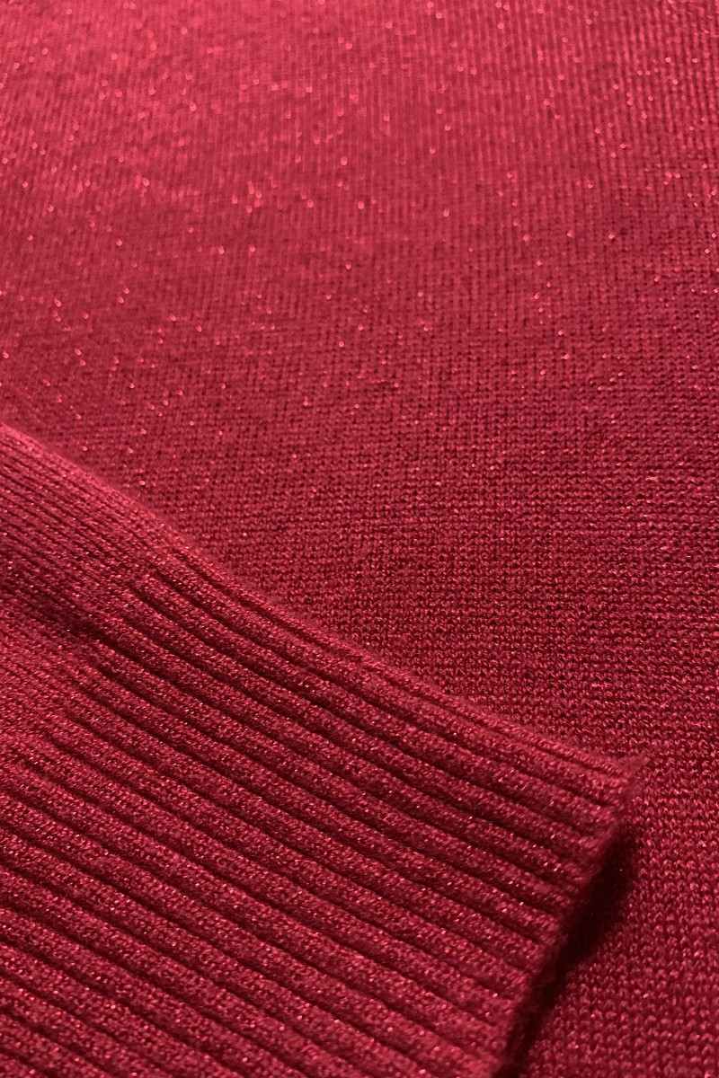 Красный джемпер из вискозы с люрексом J-Clair