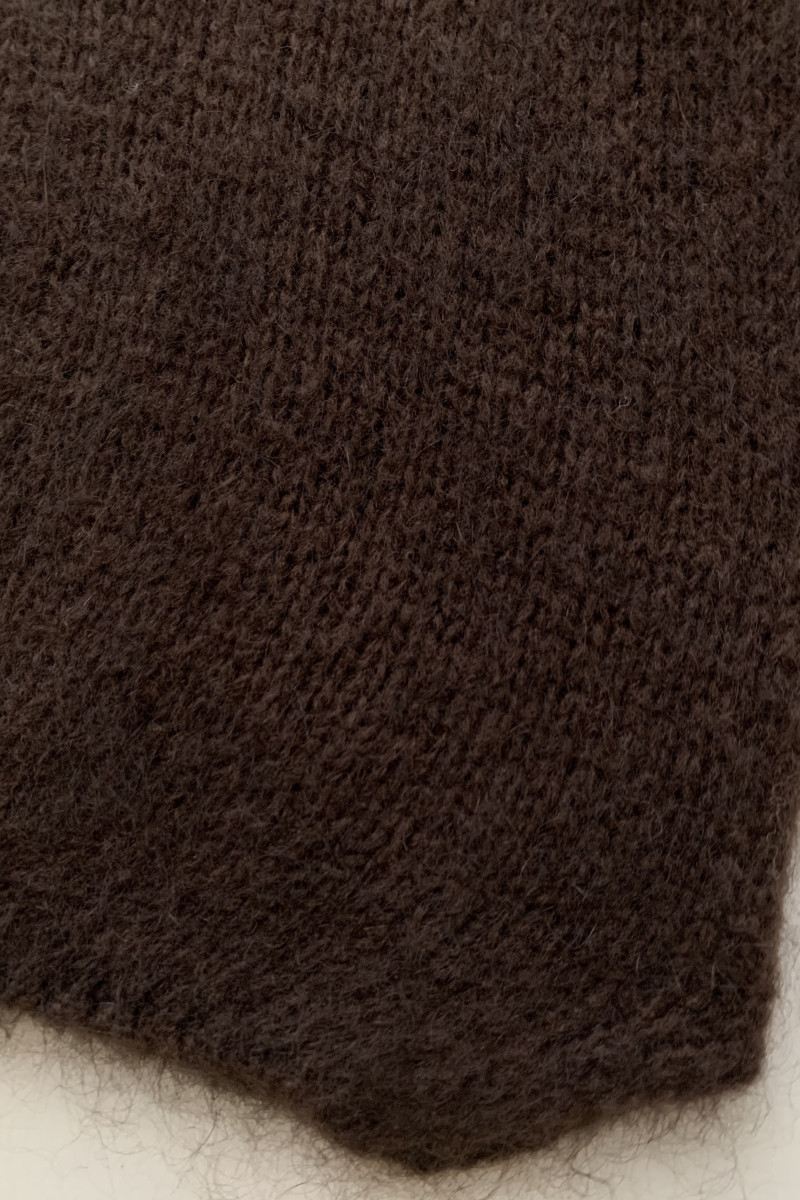 Коричневый джемпер из мохера и ламы No-Na