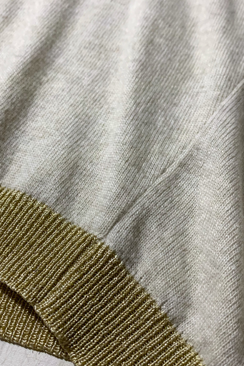 Бежевый джемпер из ангоры, кашемира и вискозы свободного кроя Rinascimento