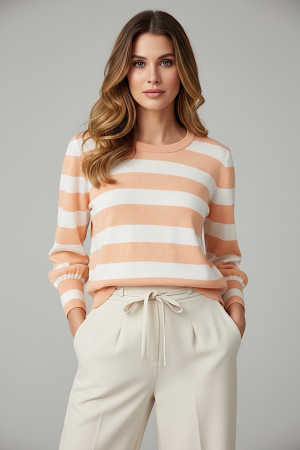 Нежный джемпер в полоску пастельных оттенков Dixie