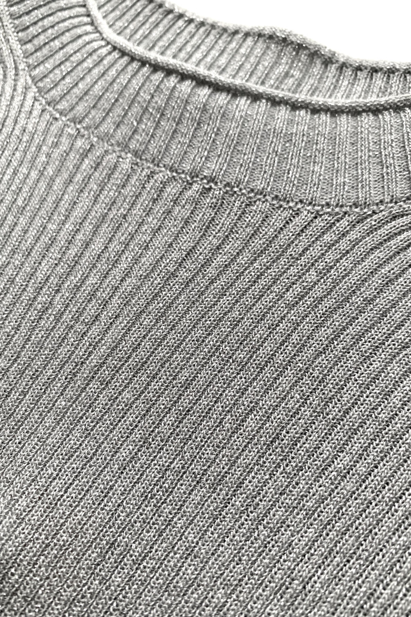 Серый джемпер с люрексом с рукавами 3/4 No-Na