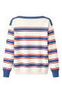 Белый джемпер в красно синюю полоску из Dixie