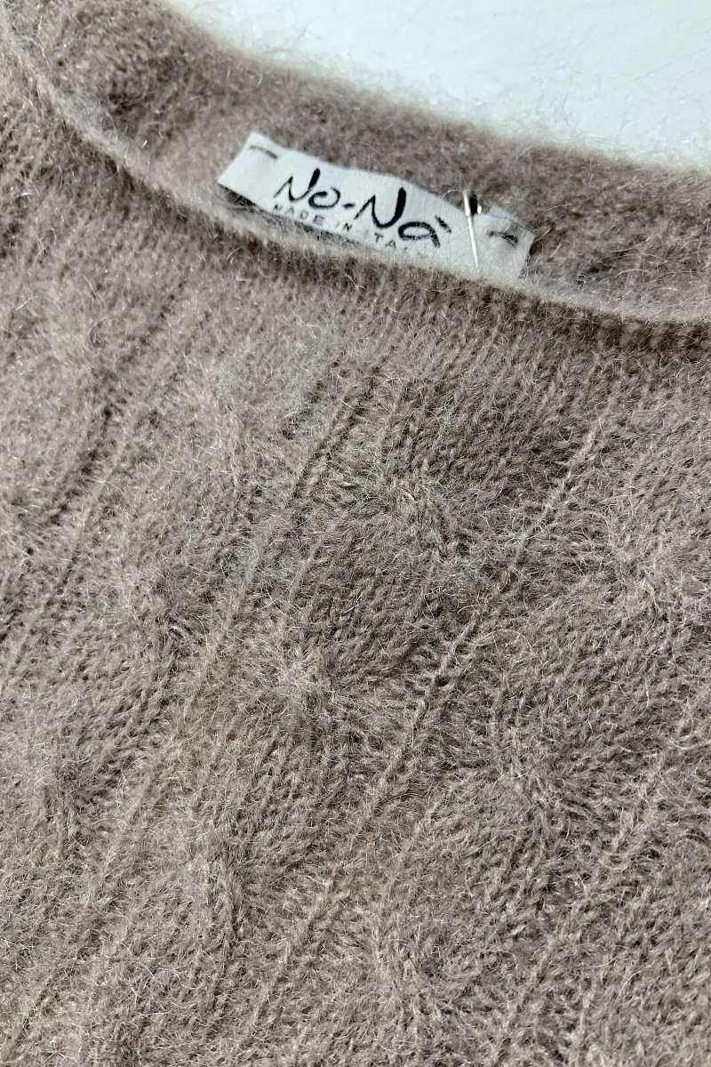 Джемпер из кид мохера и шерсти цвет моко No-Na