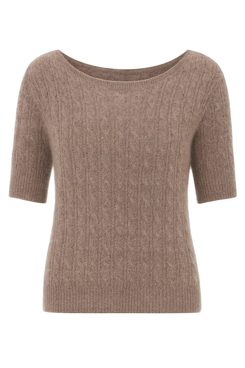 Джемпер из кид мохера и шерсти цвет моко No-Na