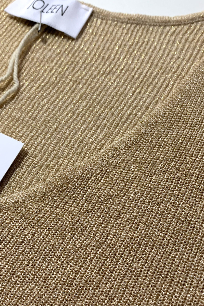 Джемпер из вискозы с люрексом в золотистом оттенке Joleen