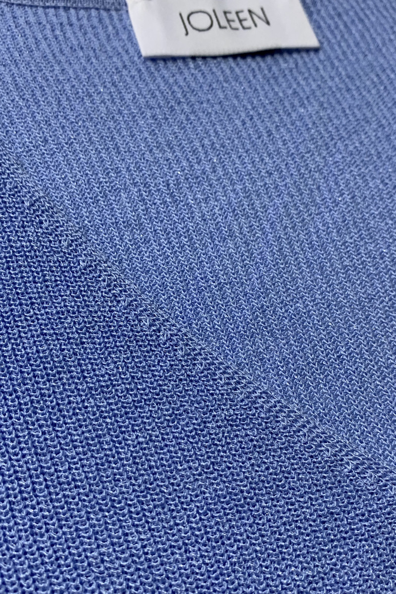 Голубой джемпер из вискозы с люрексом Joleen