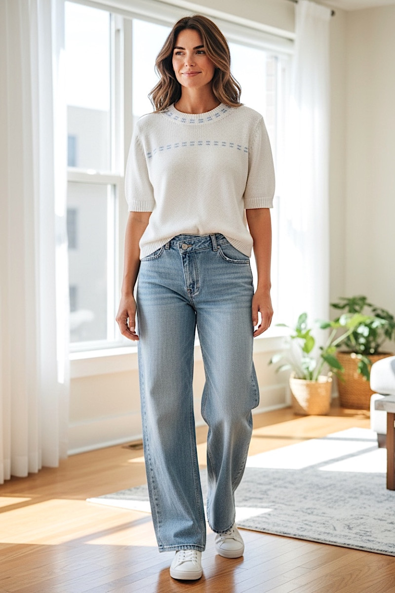 Белый хлопковый джемпер  Dixie