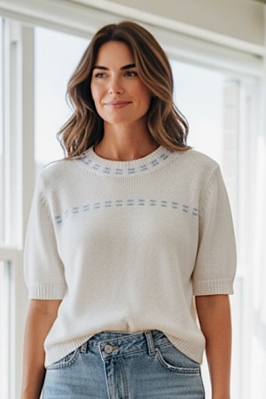 Белый хлопковый джемпер  Dixie