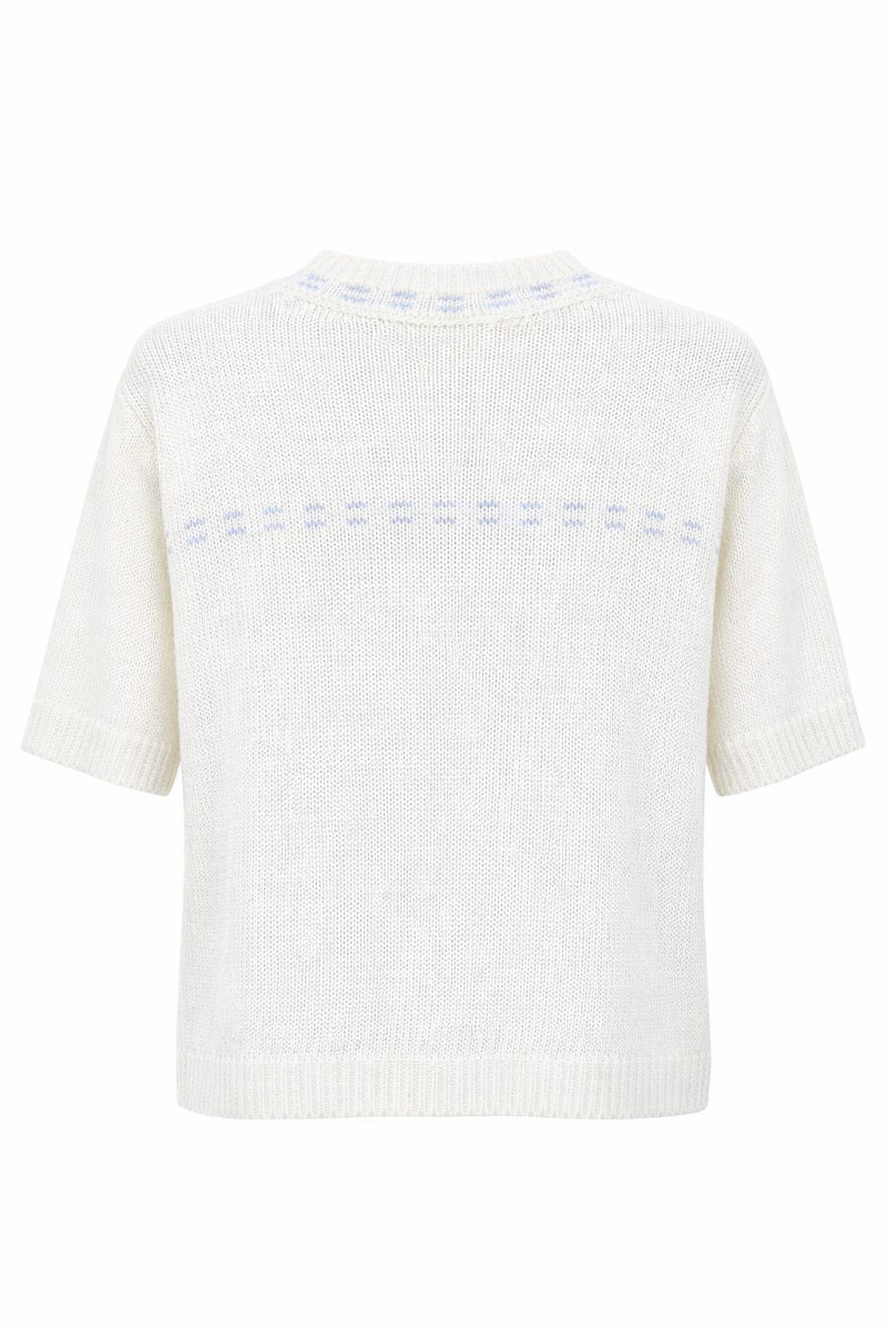 Белый хлопковый джемпер  Dixie