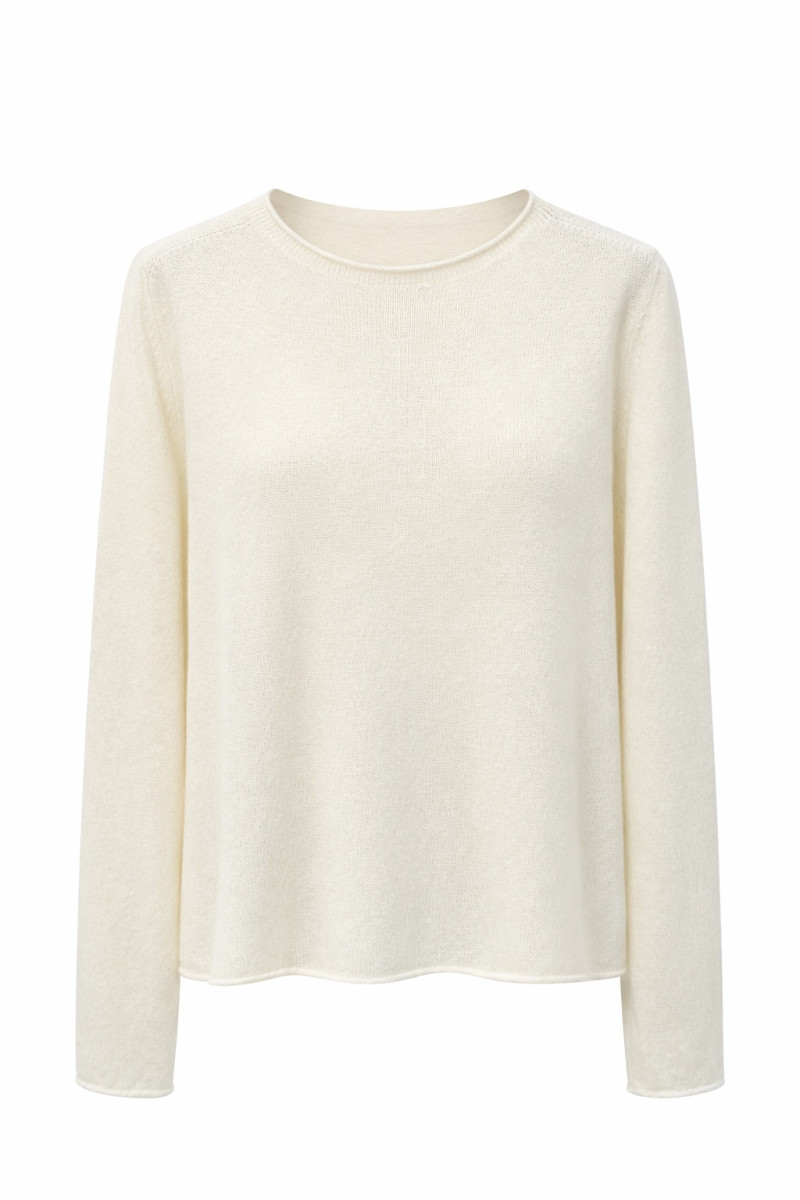 Молочный джемпер из ламы, кашемира и вискозы Motel