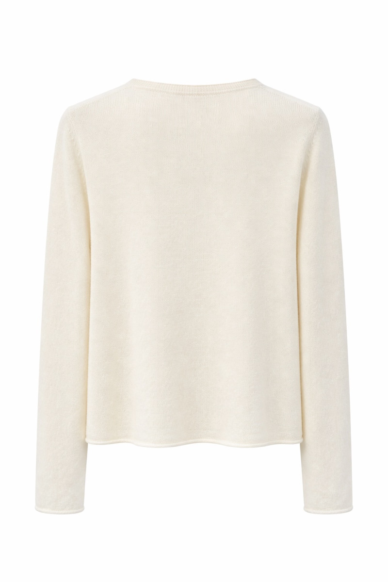 Молочный джемпер из ламы, кашемира и вискозы Motel