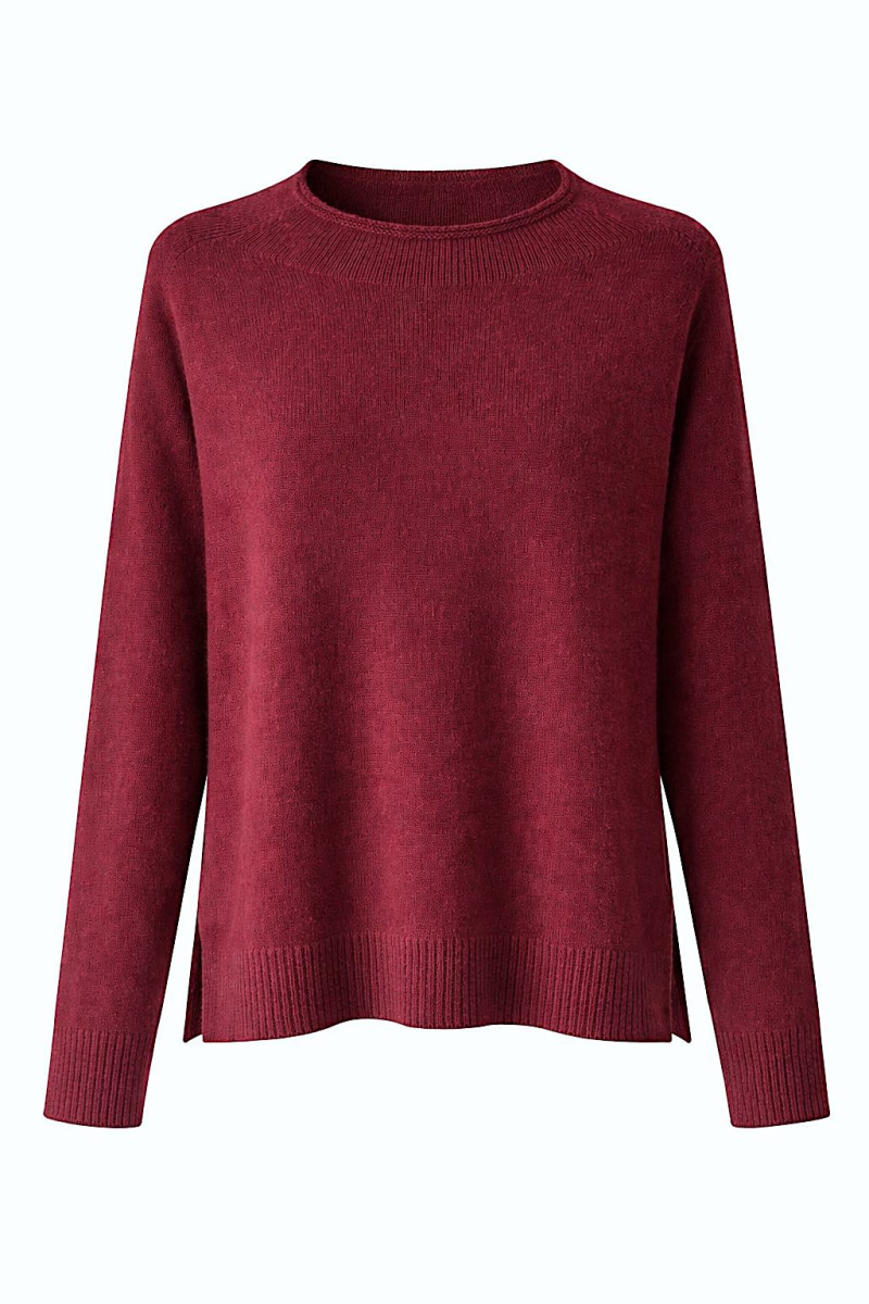 Бордови джемпер из кашемира и шерсти ламы No-Na