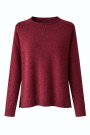 Бордови джемпер из кашемира и шерсти ламы No-Na