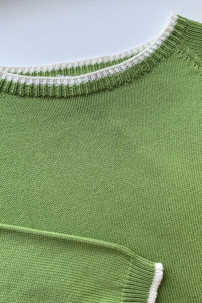 Хлопковый джемпер в фисташковом оттенке No-Na