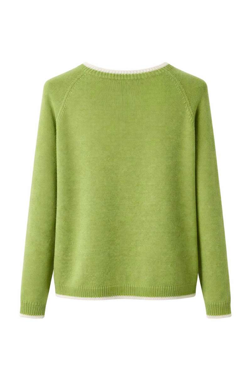 Хлопковый джемпер в фисташковом оттенке No-Na