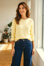 Жёлтый хлопковый джемпер No-Na