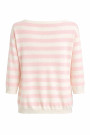 Хлопковый джемпер в розово‑молочную полоску No-Na