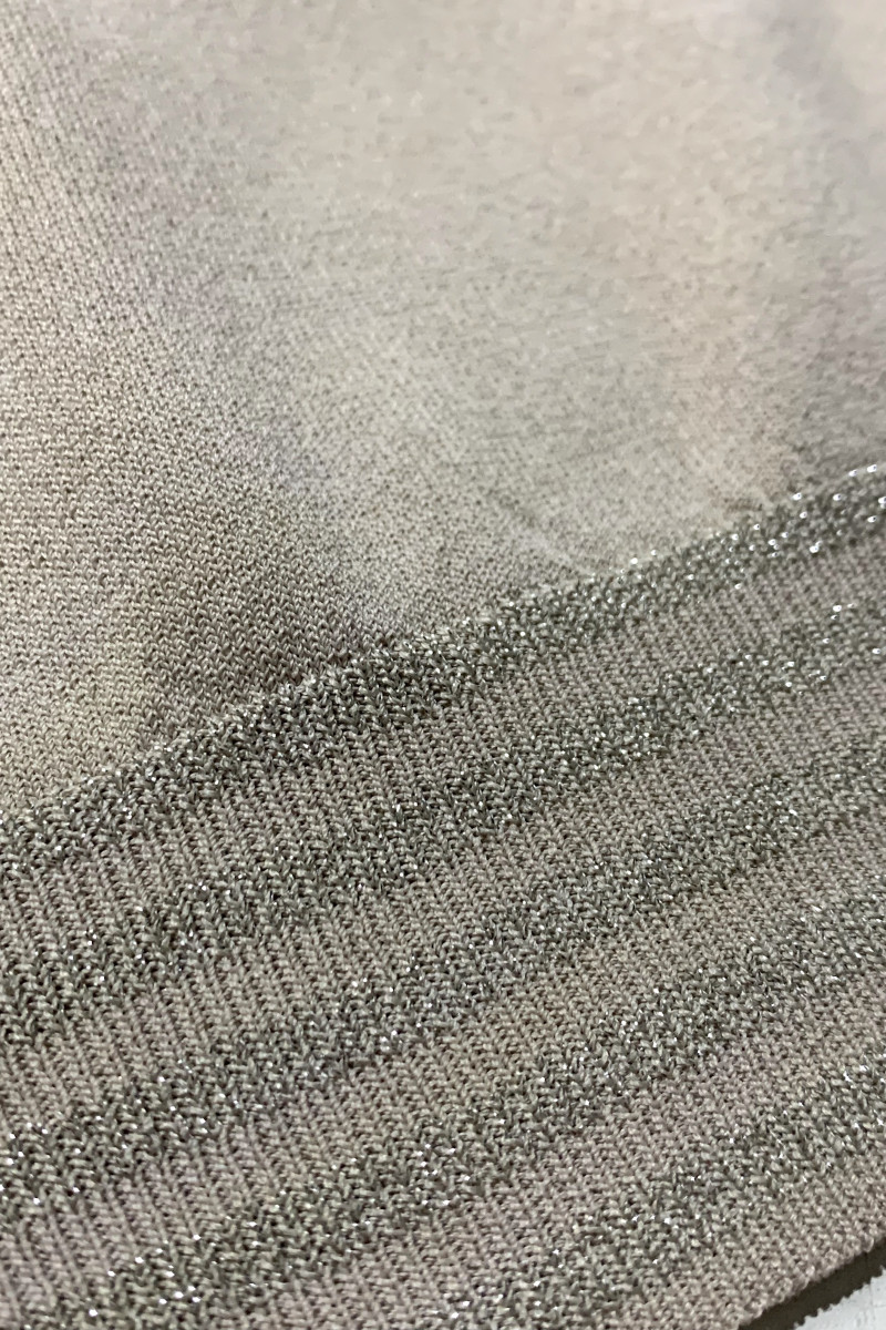 Бежевый джемпер из вискозы свободного кроя No-Na