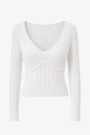 Белый джемпер с вырезом Joleen