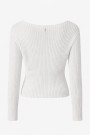 Белый джемпер с вырезом Joleen