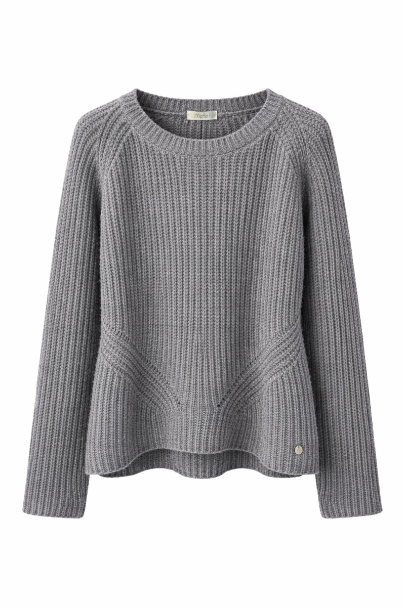 Серый джемпер из вискозы и шерсти ламы свободного кроя Motel