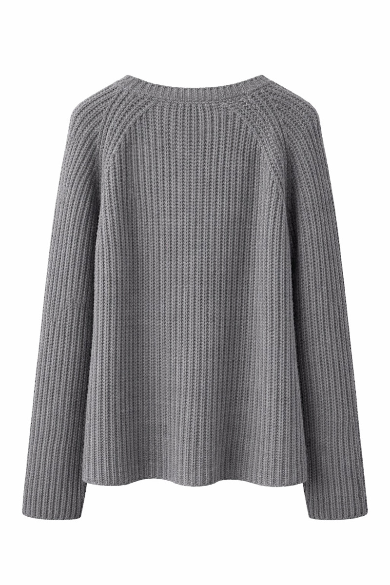 Серый джемпер из вискозы и шерсти ламы свободного кроя Motel