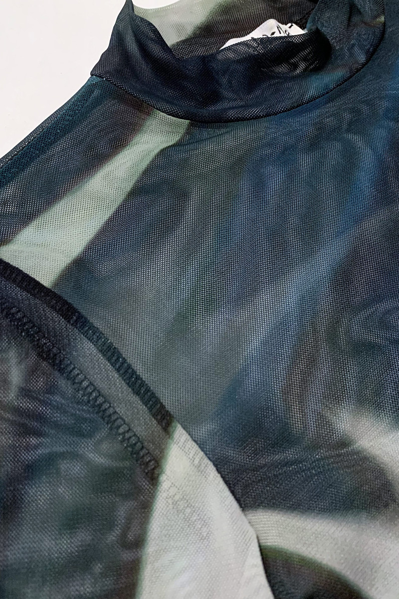  Джемпер из полупрозрачной ткани с абстрактным принтом No-Na