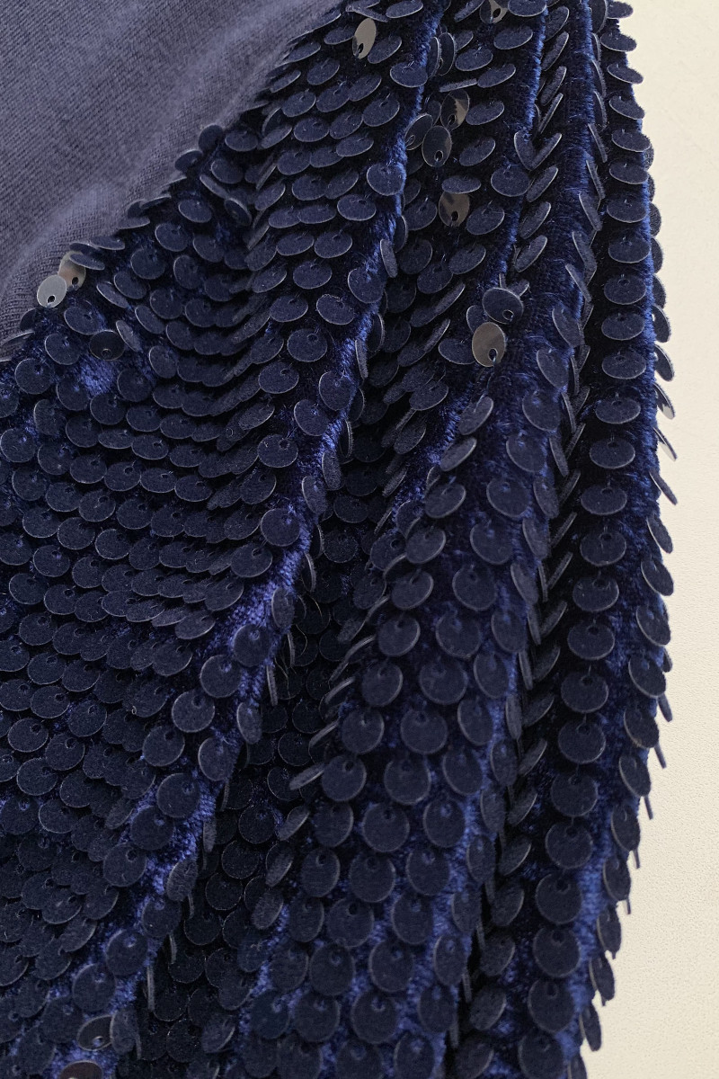 Джемпер из вискозы с рукавами, декорированными пайетками Imperial