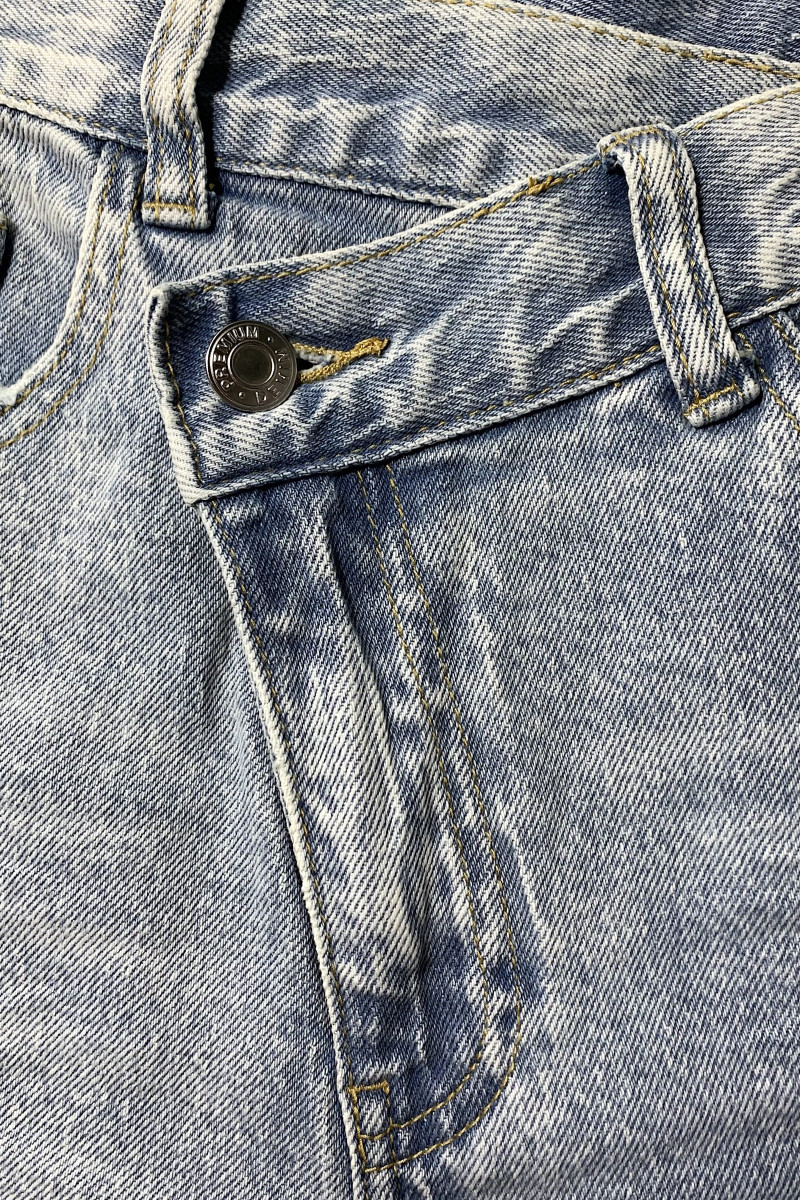 Широкие джинсы из хлопка с эластаном с интересным поясом Joleen