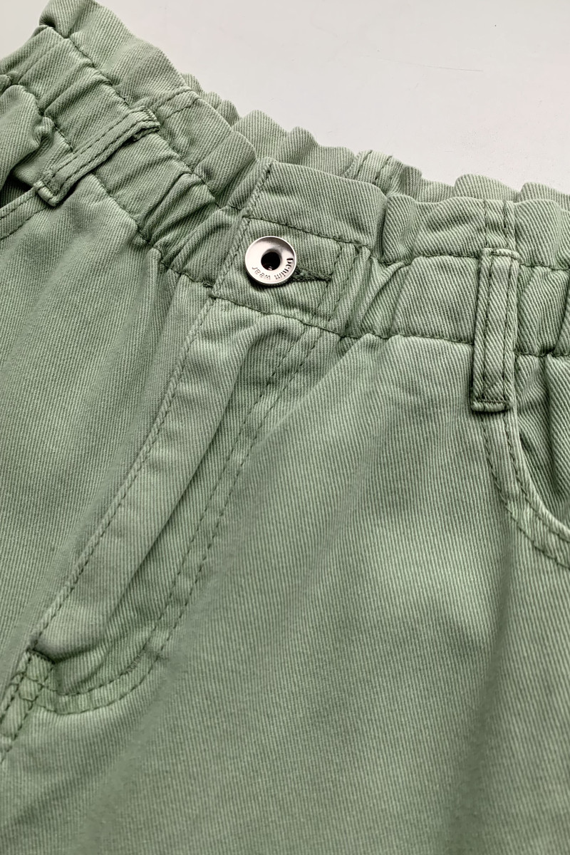 Джинсы с эластичным поясом и карманами ментоловые J-Clair