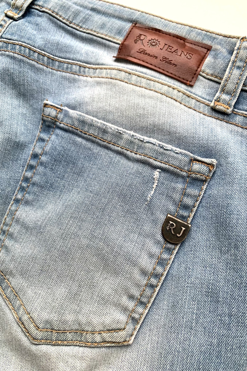 Светло‑голубые джинсы прямого кроя Rinascimento