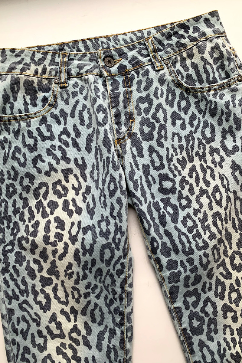 Джинсы с леопардовым принтом Dixie