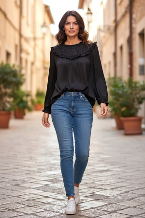 Светло‑голубые джинсы slim fit Dixie