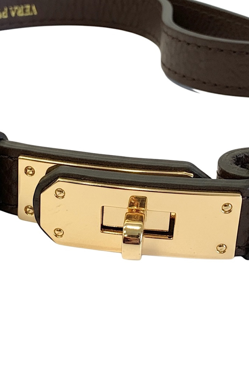 Коричневый кожаный регулируемый пояс в стиле эрмес итальянского бренда Dixie