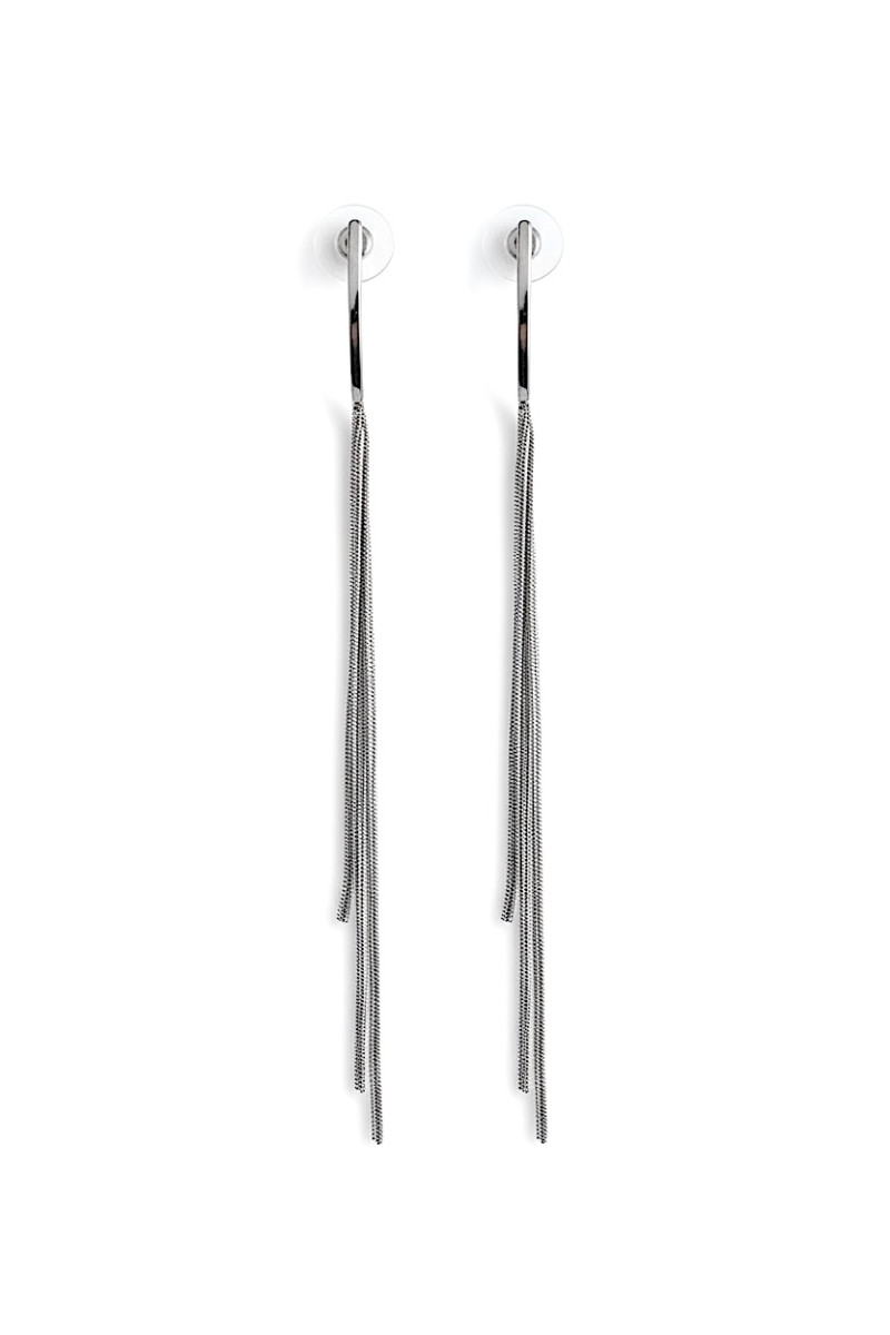 Сережки‑ланцюжки з металу в сріблястому відтінку Motel